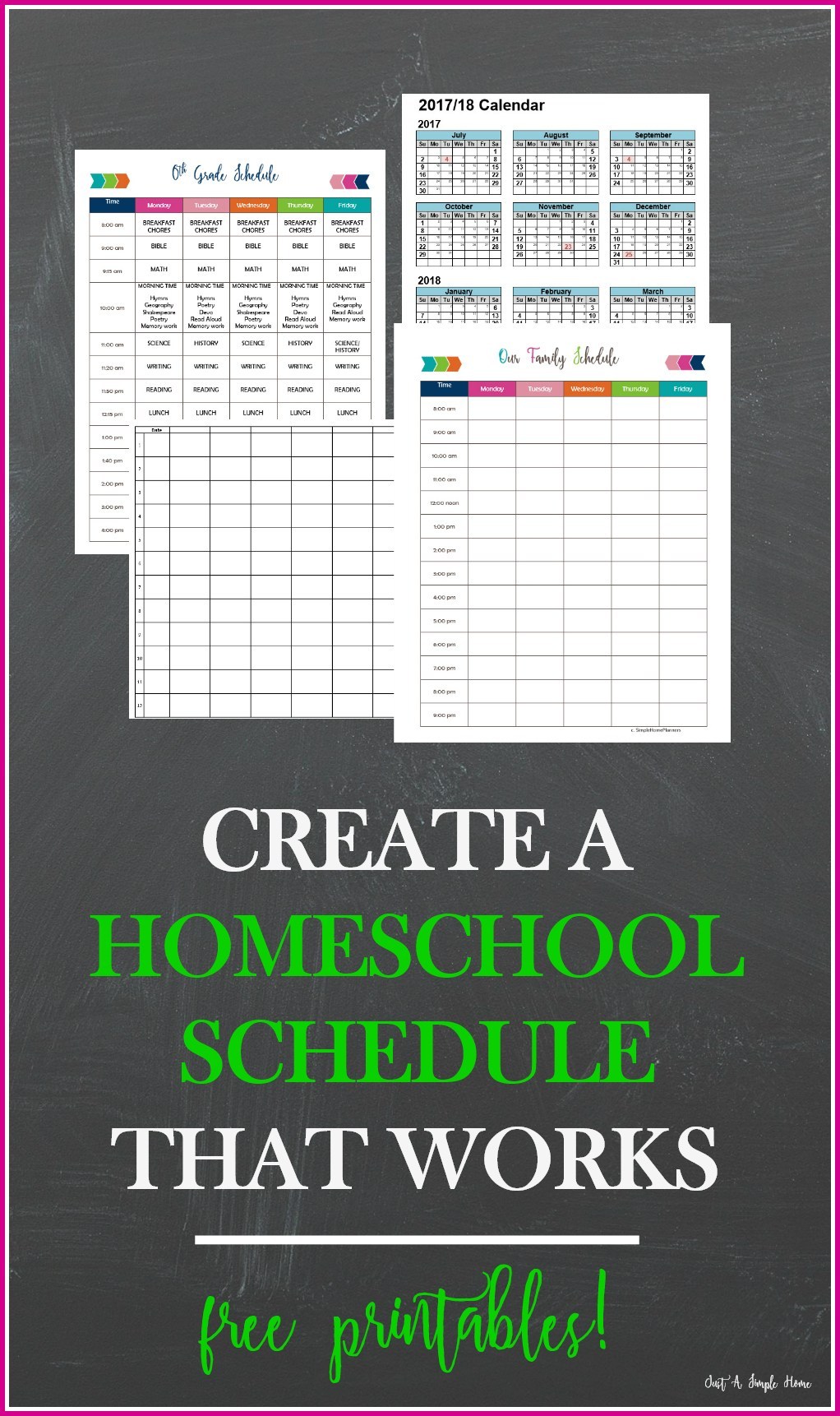 Create a Homeschool Schedule That Works with Free Planning Printables