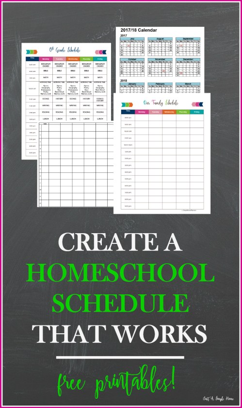 Create a Homeschool Schedule That Works with Free Planning Printables